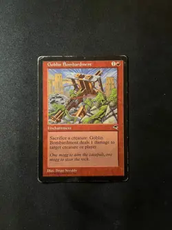 Goblin Bombardment [Tempest] slight damage Magic MTG Cards - Image 1