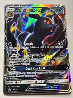 Pokemon Umbreon GX TCG SM36 Black Star Promo Holo Card Sun & Moon - Image 1