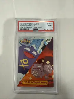 1999 TOPPS POKEMON SERIES 1 CHARACTER CARDS #TV13 KOFFING/WEEZING SER. 1 - Image 1