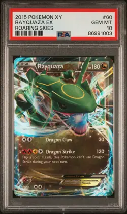 Pokemon TCG Rayquaza EX Roaring Skies Holo Ultra Rare Card 60/108 PSA 10 - Image 1