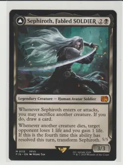 Sephiroth, Fabled SOLDIER - Mythic MtG Card FIN 115 - Image 1