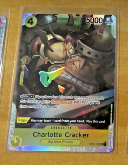 ONE PIECE ENGLISH CARD HOLO GAME CARTE Krieg OP03-108 SR JCC EN NM - Image 1