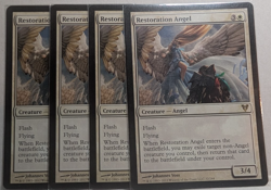 4x - Restoration Angel - Avacyn Restored Magic MTG (32/244) White Rare LP - Image 1