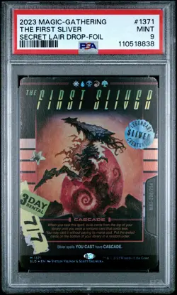 2023 MTG SECRET LAIR DROP FOIL #1371 THE FIRST SLIVER PSA 9 - Image 1