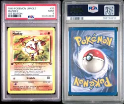 Mankey - 1st Edition - 55/64 Jungle - WOTC Unlimited - Pokemon TCG - PSA 9 MINT - Image 3