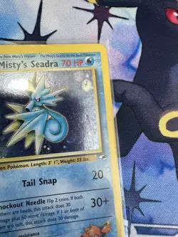 Pokemon TCG Misty's Seadra Holo Rare Gym Heroes 9/132 - Image 2
