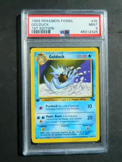 Pokemon PSA 9 1ST EDITION GOLDUCK 35/62 - FOSSIL SET - MINT - Image 1