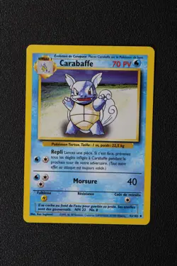 Carabaffe (Wartortle) 42/102 NM Base Set Near Mint French Pokemon TCG 1999 - Image 2