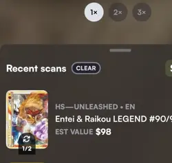 Entei & Raikou Legend 90/95 HS Unleashed (Top) Pokemon TCG - LP - Image 4