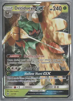 Pokemon TCG Decidueye GX Full Art Holo #12 Sun & Moon Base Set - Image 1