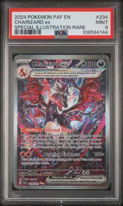 2024 POKEMON PAF EN-PALDEAN FATES SPECIAL ILLUSTRATION RARE CHARIZARD EX PSA 9 - Image 1