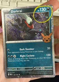 *AWESOME SWIRL* Pokemon TCG - Darkrai Trick or Trade 2024 cosmos holo 136/197 - Image 1