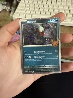 *AWESOME SWIRL* Pokemon TCG - Darkrai Trick or Trade 2024 cosmos holo 136/197 - Image 3