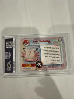 1999 TOPPS POKEMON TV ANIMATION SERIES 1 #36 CLEFABLE - FOIL PSA 8 NM-MT - Image 2