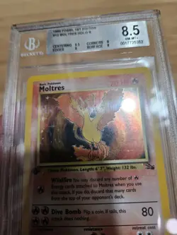Pokemon PSA Moltres Fossil 1st Edition Holo Rare #12 BGS 8.5 NEAR MINT - Image 2