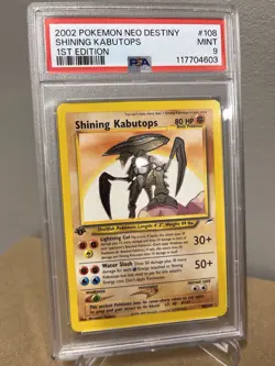2002 Pokemon Neo Destiny #108 Shining Kabutops Holo PSA 9 MINT - Image 1