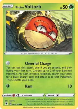 Hisuian Voltorb - 002/189 (Cosmos Holo) - Pokemon TCG - LP - Astral Radiance - Image 1
