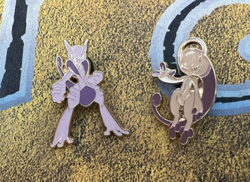 Pokemon Official 2 Pin Set - Mega Mewtwo X + Mega Mewtwo Y Blister Pack Pins - Image 1