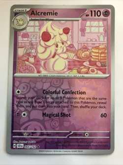 Pokemon TCG Stellar Crown Alcremie Reverse Holofoil 065/142 NM Rare - Image 1