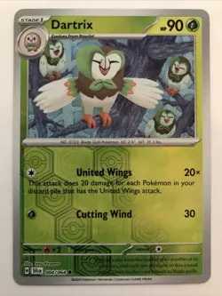 Pokemon TCG Shrouded Fable Dartrix Reverse Holofoil 004/064 NM - Image 1