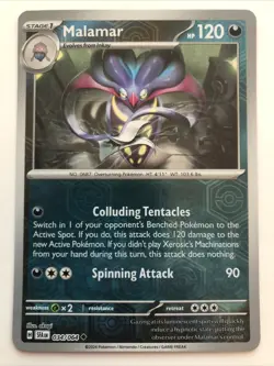 Pokemon TCG Shrouded Fable Malamar Reverse Holofoil 034/064 NM - Image 1