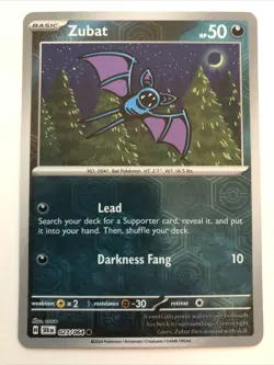 Pokemon TCG Shrouded Fable Zubat Reverse Holofoil 027/064 NM - Image 1