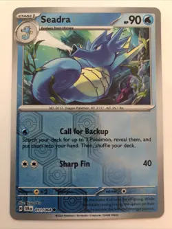 Pokemon TCG Shrouded Fable Seadra Reverse Holofoil 011/064 NM - Image 1
