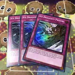 Yugioh Ice Dragon's Prison X3 Super Rare RA01-EN078 1st NM Playset - Image 1