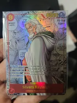 ONE PIECE Card Game Silvers Rayleigh (Manga Alt Art) OP08-118 SEC Two Legends - Image 1
