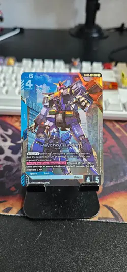 GUNDAM TCG CARD GAME PSYCHO GUNDAM GD02-001 LR HOLO FOIL ENG DUAL IMPACT IN HAND - Image 1