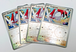 Zangoose Reverse Holo 146/198 Pokemon Card Scarlet & Violet Playset x4 4x - Image 1