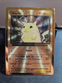 Pokemon TCG Celebrations Pikachu Gold Metal Card 58/102 25th Anniversary - Image 1