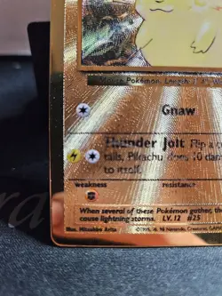 Pokemon TCG Celebrations Pikachu Gold Metal Card 58/102 25th Anniversary - Image 5