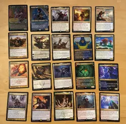 Magic The Gathering Lot Of 20 Gold Cards Including Rares and Mythics NM - Image 1