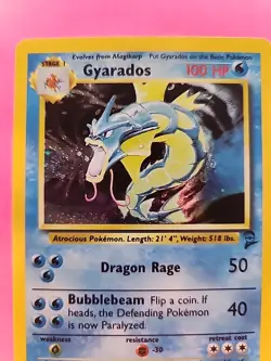 Gyarados Base Set 2 Holo Pokemon Card WOTC NM - Image 3