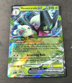 Pokemon Paldea Evolved Meowscarada EX Ultra Rare Card 015/193 NM - Image 1