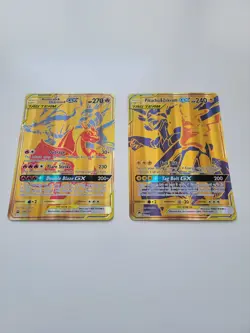 Pokemon - Reshiram & Charizard GX SM247 & Pikachu & Zekrom GX SM248 JUMBO CARDS - Image 1