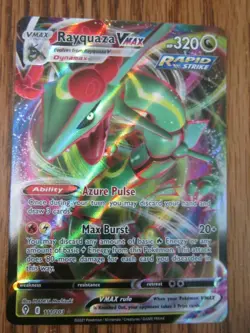 RAYQUAZA VMAX FULL ART HOLO POKEMON CARD 111/203 EVOLVING SKIES NEVER PLAYED NM - Image 1