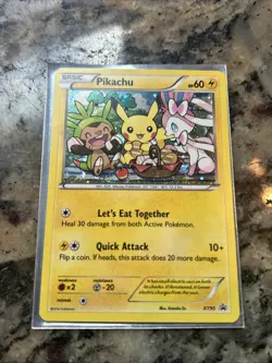 Pikachu XY95 XY Holo Blackstar Promo Card, Let's Eat Together Pokemon TCG - Image 1