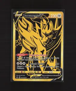 Zamazenta V SWSH077 Black Star Promo Black Gold Full Art Holo Pokemon Card - Image 2
