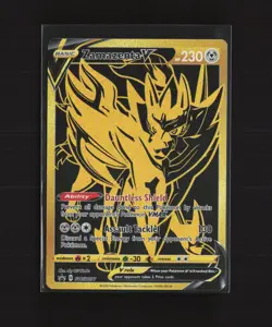 Zamazenta V SWSH077 Black Star Promo Black Gold Full Art Holo Pokemon Card - Image 4