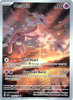 Mesprit 204/191 Pokemon TCG SV Surging Sparks Illustration Rare Card Mint - Image 1