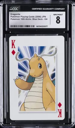 2006 POKEMON PLAYING CARDS JPN DRAGONITE CGC 8 - Image 1