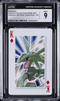 2006 POKEMON PLAYING CARDS JPN RAYQUAZA CGC 9 - Image 1