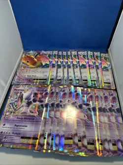 Mewtwo EX & Dragonite EX Jumbo Pokemon Cards EVOLUTIONS 10 Of Each - Image 1