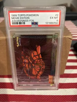 PSA 6 Mewtwo Awakenings 1999 TOPPS Pokemon Movie Edition FOIL CARD #2 - Image 1