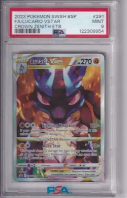 Lucario VSTAR SWSH291 SWSH: Sword & Shield Promo Cards Holo PSA 9 - Image 1