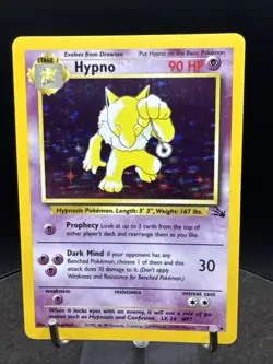 Hypno 8/62 Holo Rare Fossil Pokemon Card LP / NM - Image 3