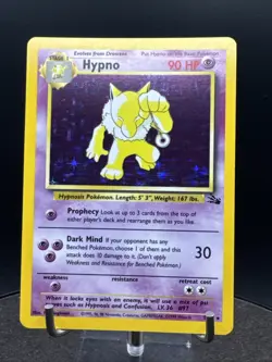 Hypno 8/62 Holo Rare Fossil Pokemon Card LP / NM - Image 4