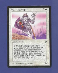 1994 Magic the Gathering - Wall of Caltrops - Summon Wall - Legends MTG - Image 1